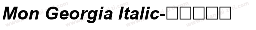 Mon Georgia Italic字体转换